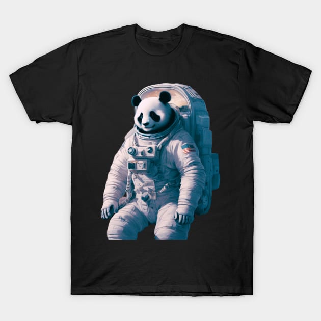 Astronaut Panda T-Shirt by Flossy